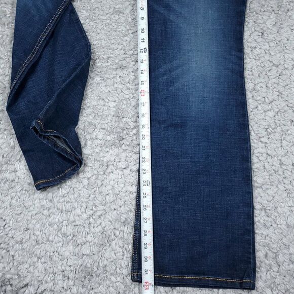 Wrangler Retro Mae Mid Rise Bootcut Jeans Dark Wash Blue Stretch Size 15 33 x 32 - Picture 7 of 7